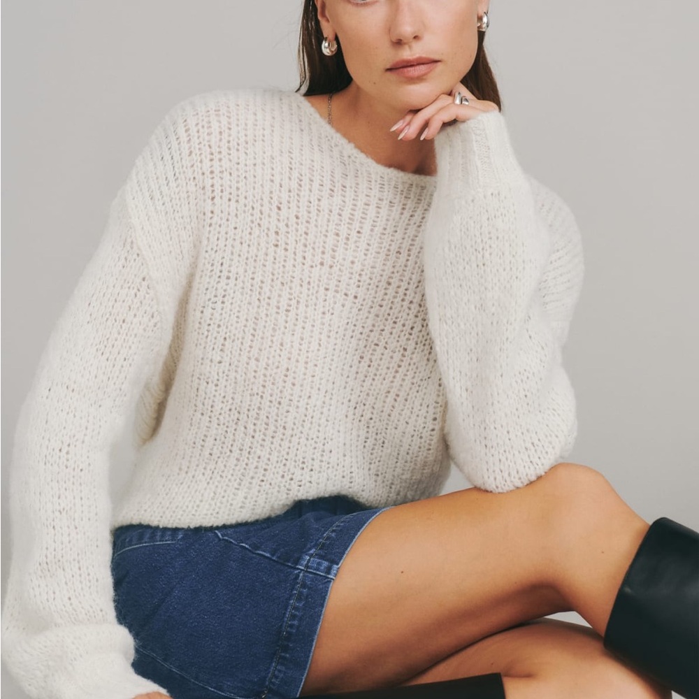 Reformation Kaya Oversized Sweater Gossamer
